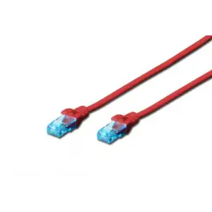 Патч-корд 2E CAT 5e, UTP, 10м, 26AWG, RJ45, 7/0.16, Cu, LSZH, червоний (2E-PC5ECU-10LSZH-RED) UA