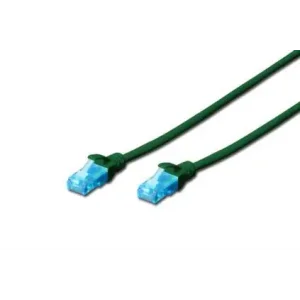 Патч-корд DIGITUS CAT 5e UTP, 2м, AWG 26/7, CCA, PVC, зелений (DK-1512-020/G) UA