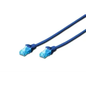 Патч-корд DIGITUS CAT 5e UTP, 3м, AWG 26/7, CCA, PVC, синій (DK-1512-030/B) UA