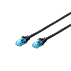 Патч-корд DIGITUS CAT 5e UTP, 5м, AWG 26/7, CCA, PVC, чорний (DK-1512-050/BL) UA