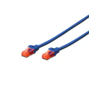 Патч-корд DIGITUS CAT 6 UTP, 1м, AWG 26/7, CCA, PVC, синій (DK-1612-010/B) UA