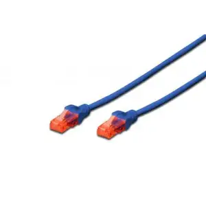 Патч-корд DIGITUS CAT 6 UTP, 0.25м, AWG 26/7, Cu, LSZH, синій (DK-1617-0025/B) UA