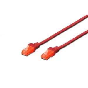 Патч-корд DIGITUS CAT 6 UTP, 0.25м, AWG 26/7, Cu, LSZH, червоний (DK-1617-0025/R) UA