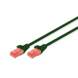Патч-корд DIGITUS CAT 6 UTP, 1м, AWG 26/7, Cu, LSZH, зелений (DK-1617-010/G) UA