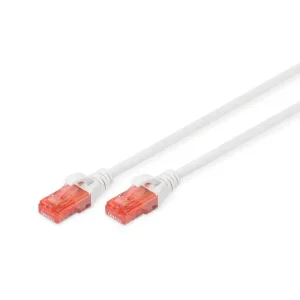 Патч-корд DIGITUS CAT 6 UTP, 1м, AWG 26/7, Cu, LSZH, білий (DK-1617-010/WH) UA
