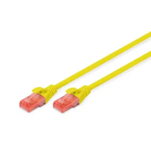 Патч-корд DIGITUS CAT 6 UTP, 1м, AWG 26/7, Cu, LSZH, жовтий (DK-1617-010/Y) UA
