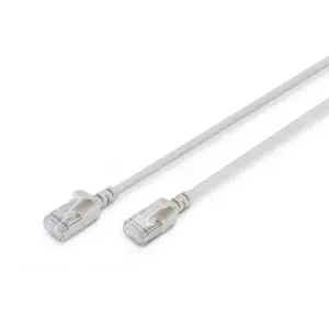 Патч-корд DIGITUS CAT 6a F-FTP Slim, 2 м, AWG 32/7, Cu, LSZH, сірий (DK-1632-A-020S) UA