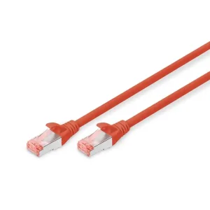 Патч-корд DIGITUS CAT 6 S-FTP, 0.5м, AWG 27/7, LSZH, червоний (DK-1644-005/R) UA