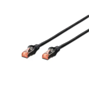 Патч-корд DIGITUS CAT 6 S-FTP, 2м, AWG 27/7, LSZH, чорний (DK-1644-020/BL) UA