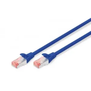 Патч-корд DIGITUS CAT 6 S-FTP, 10м, AWG 27/7, LSZH, синій (DK-1644-100/B) UA