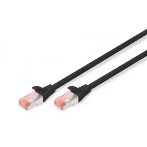 Патч-корд DIGITUS CAT 6 S-FTP, 10м, AWG 27/7, LSZH, чорний (DK-1644-100/BL) UA
