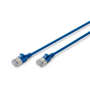 Патч-корд DIGITUS CAT 6a S-FTP, 0,25м, AWG 26/7, Cu, LSZH, синій (DK-1644-A-0025/B) UA