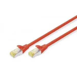 Патч-корд DIGITUS CAT 6a S-FTP, 0,5м, AWG 26/7, Cu, LSZH, червоний (DK-1644-A-005/R) UA