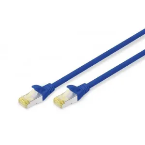 Патч-корд DIGITUS CAT 6a S-FTP, 1м, AWG 26/7, Cu, LSZH, синій (DK-1644-A-010/B) UA