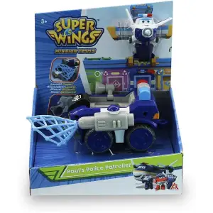 Ігровий набір Super Wings Mission Teams Поліцейський автомобіль Пола, EU730841