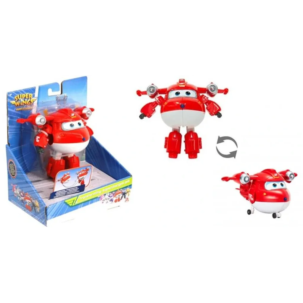 Ігрова фігурка-трансформер Super Wings Transforming-Supercharged Джетт (Jett), EU740283 UA