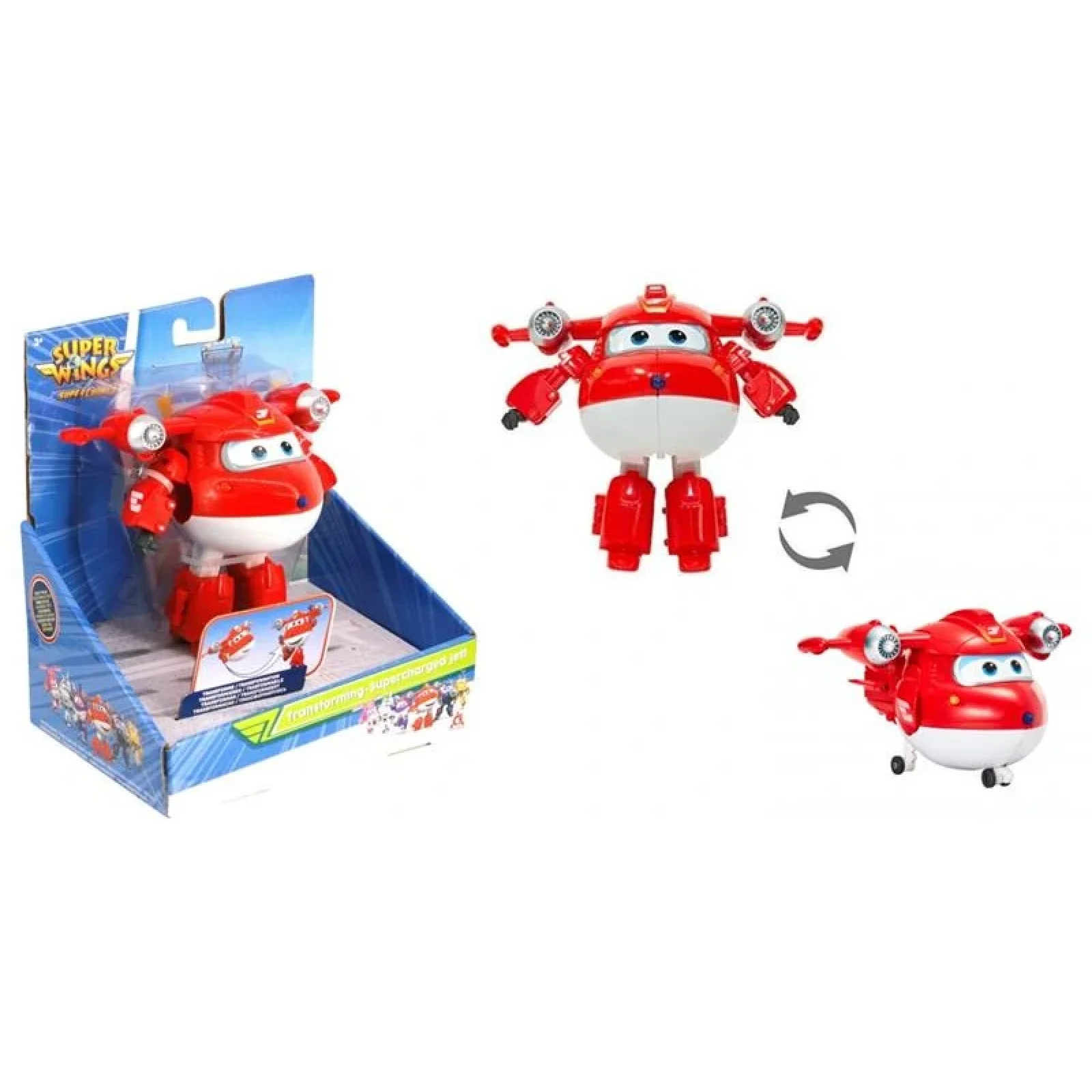 Ігрова фігурка-трансформер Super Wings Transforming-Supercharged Джетт (Jett), EU740283 UA