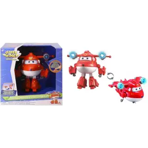 Ігрова фігурка-трансформер Super Wings Dulexe Transforming-Supercharged Джетт (Jett), світло, звук, EU740431 UA
