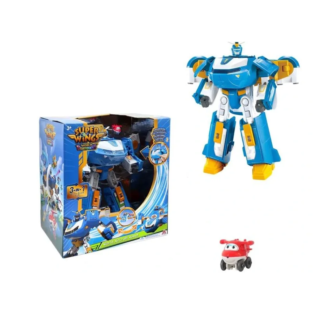 Ігровий набір Super Wings Transforming Aircraft Повітряна База Робот, світло, звук, EU760888 UA
