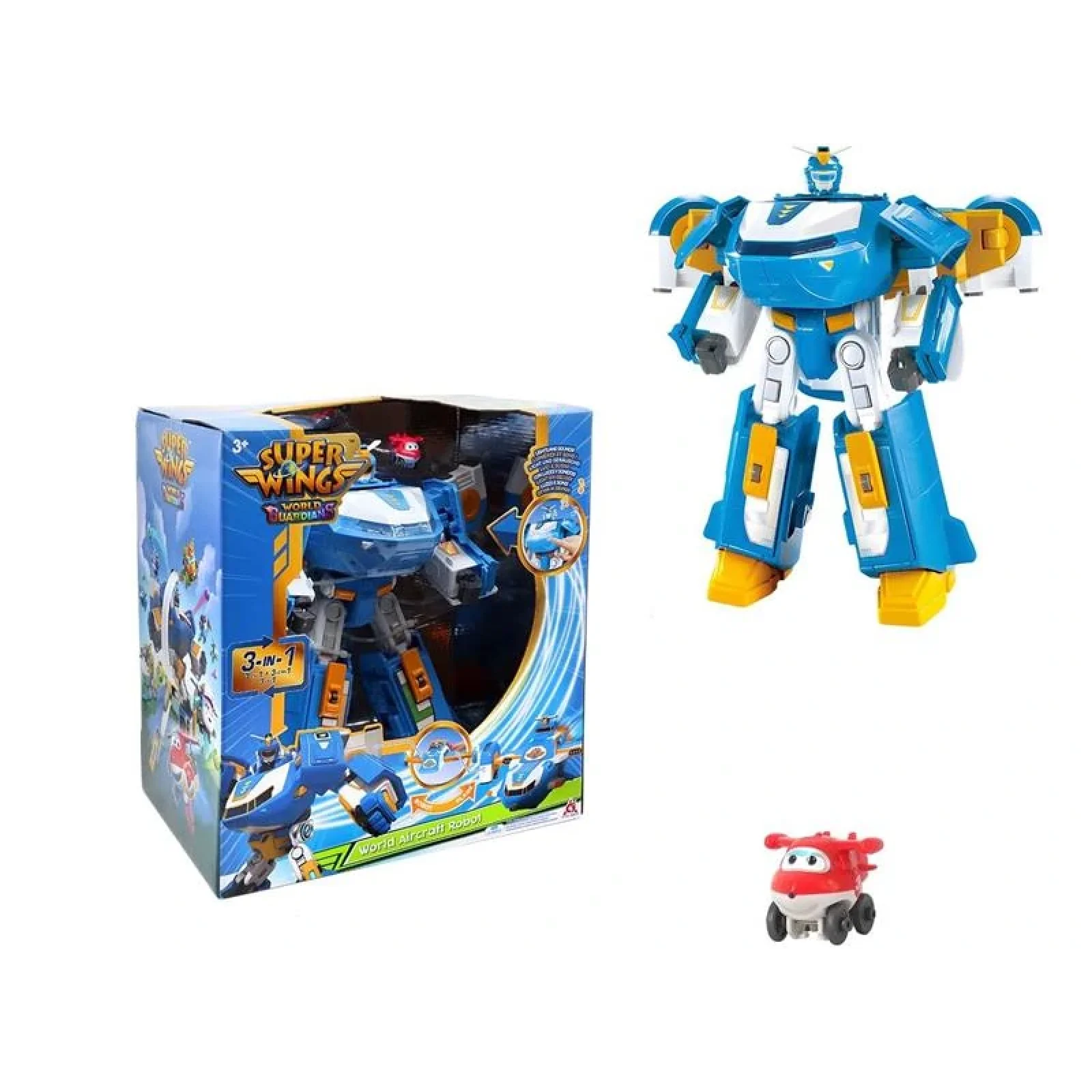Ігровий набір Super Wings Transforming Aircraft Повітряна База Робот, світло, звук, EU760888 UA