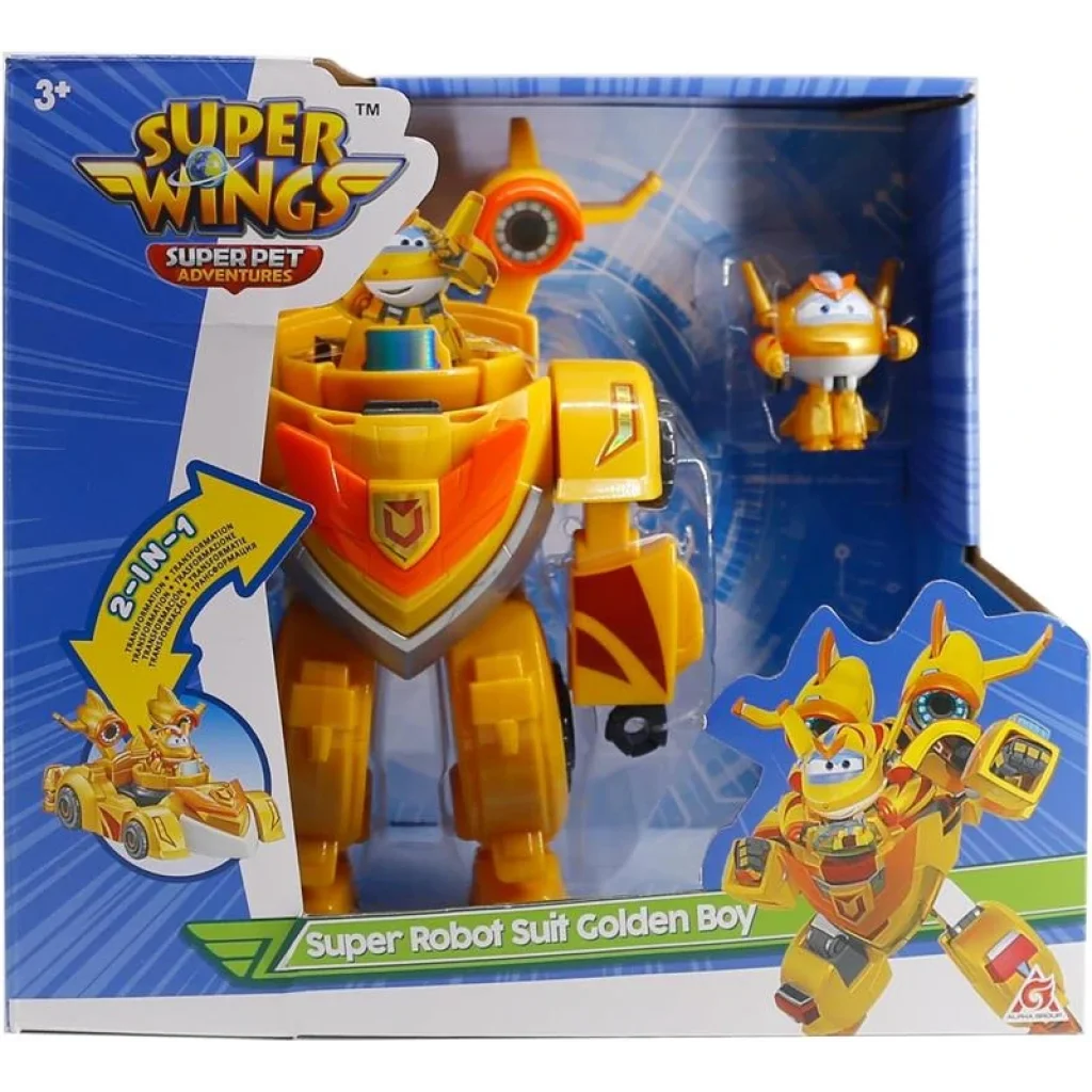 Ігровий набір Super Wings Super Robot Suit Золотий Хлопчик (Golden Boy), EU770352 UA