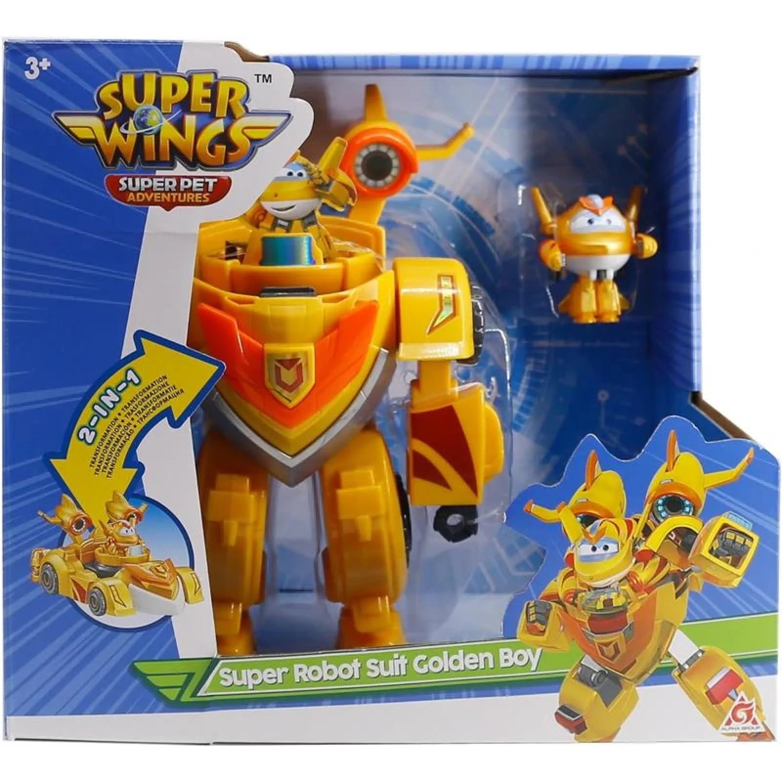 Ігровий набір Super Wings Super Robot Suit Золотий Хлопчик (Golden Boy), EU770352 UA