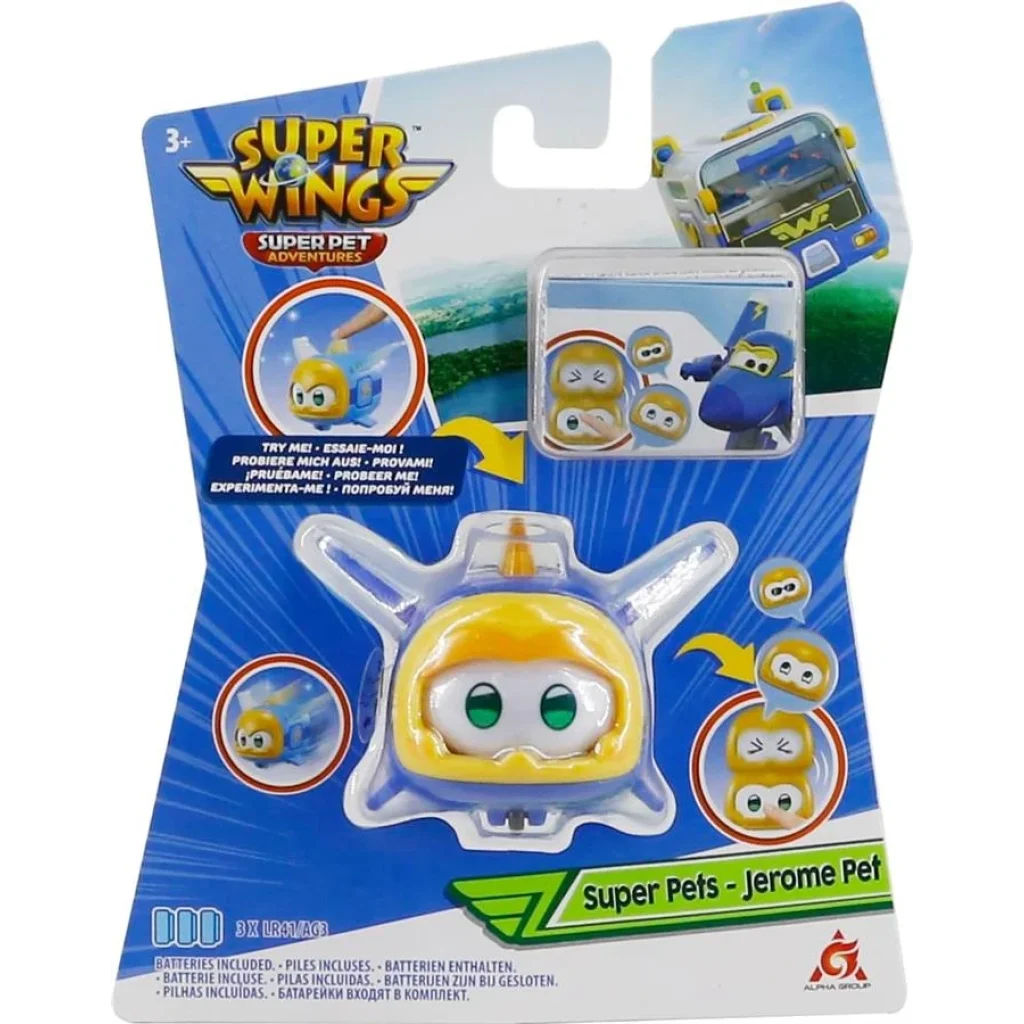 Ігрова фігурка Super Wings Super Pet Джером улюбленець (Jerome pet), світло, EU770413 UA