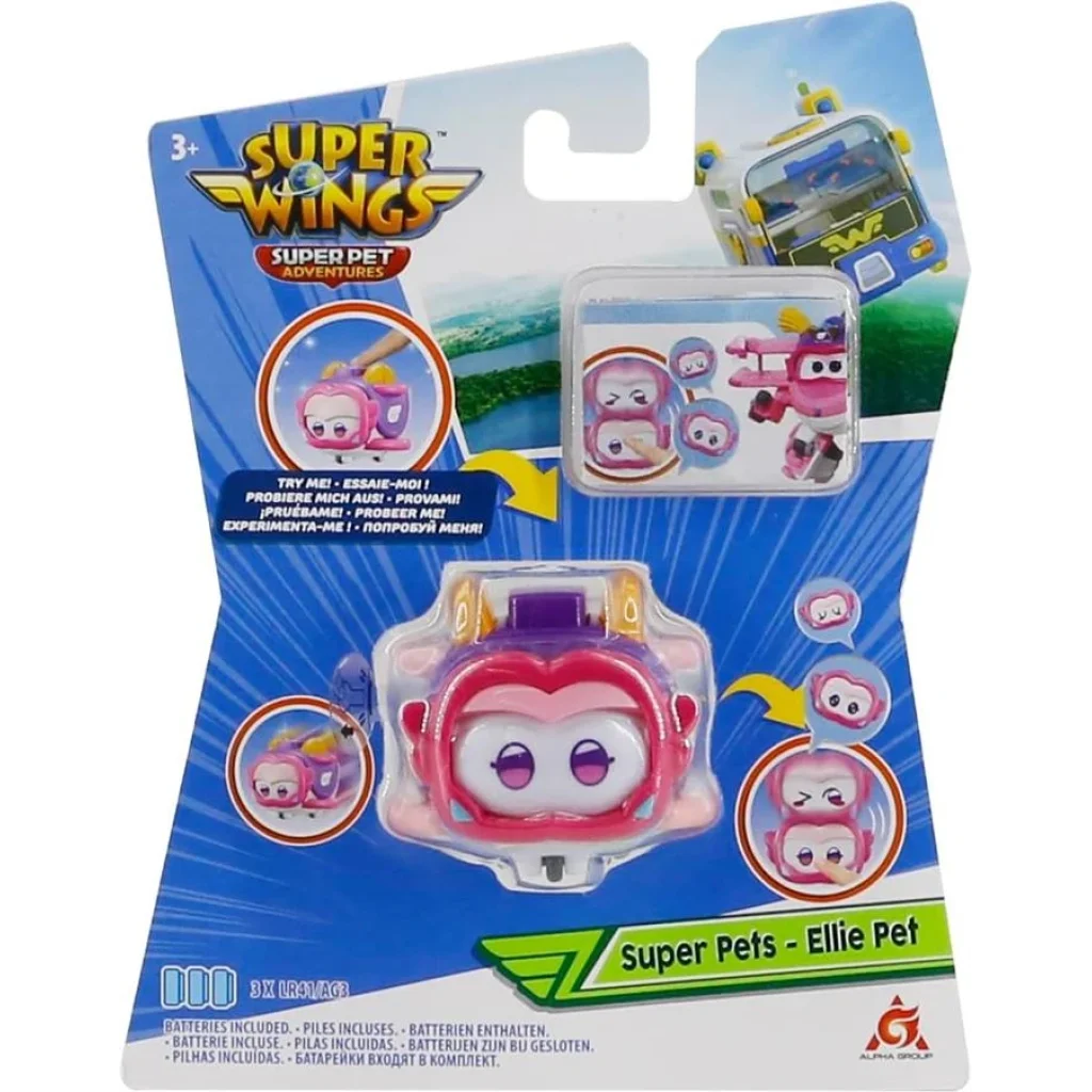 Ігрова фігурка Super Wings Super Pet Еллі улюбленець (Ellie pet), світло, EU770419 UA