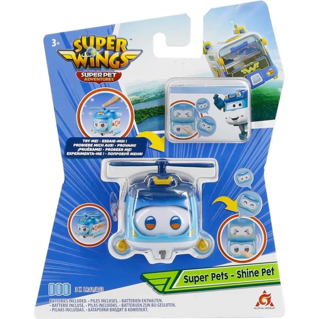 Ігрова фігурка Super Wings Super Pet Шайн улюбленець (Shine pet), світло, EU770420 UA
