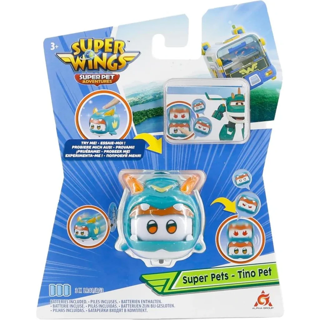 Ігрова фігурка Super Wings Super Pet Тіно улюбленець (Tino pet), світло, EU770421 UA