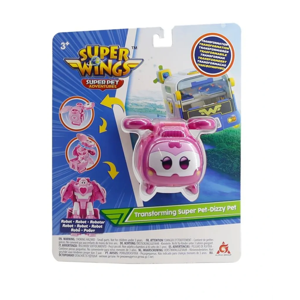 Ігрова фігурка-трансформер Super Wings Transforming Super Pet Діззі улюбленець (Dizzy Pet), EU770642 UA