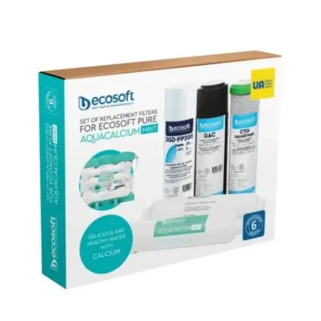 Комплект картриджів Ecosoft P'URE AquaCalcium Mint (6 місяців) (CHV5PUREMAC) UA