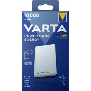 Зовнішній акумулятор Varta ENERGY 10000mAh, White, 57976101111 UA