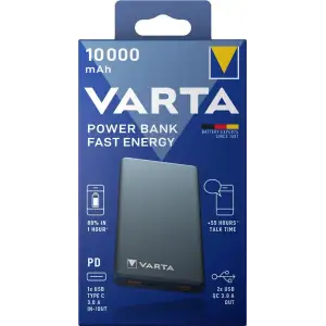 Зовнішній акумулятор Varta Fast Energy 10000mAh Gray, 57981101111 UA