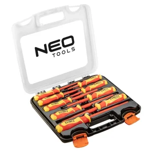 Викрутки Neo Tools набір 9шт, діелектрична, SL,PH, сталь S2, кейс (04-142) UA