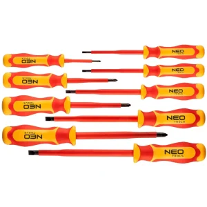 Викрутки Neo Tools набір 9шт, діелектрична, SL,PH, сталь S2 (04-143) UA