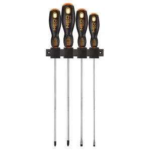 Викрутки Neo Tools набір 4шт, SL,PH, 250мм, сталь S2 (04-214) UA