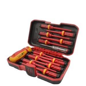 Викрутки Tolsen VDE набір 13шт, діелектричні, PH, PZ, Torx, CrV, кейс (38016) UA