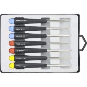 Викрутки TOPEX набір 7шт, прецизійні, SL,PH,Torx, сталь CrV (39D552) UA