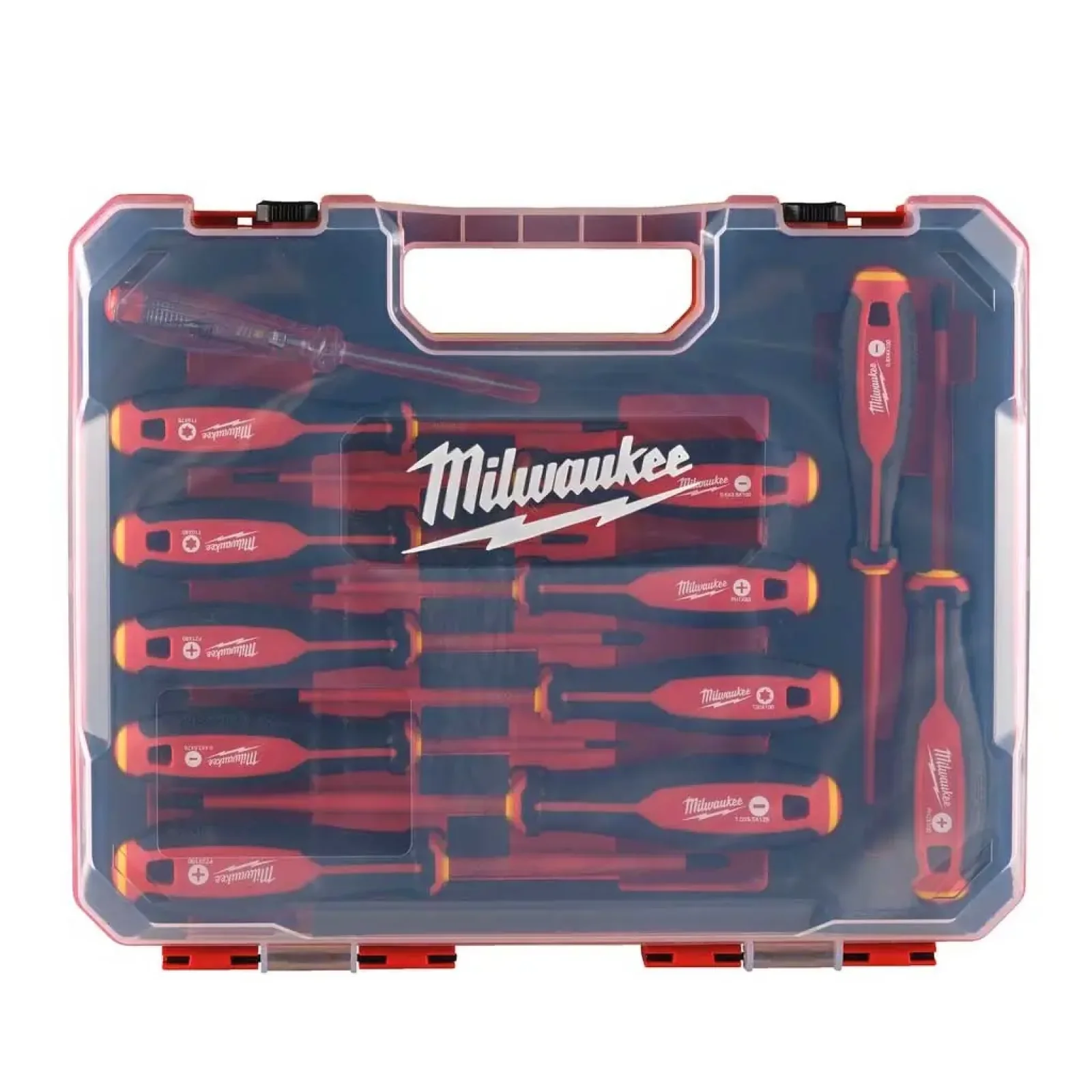Викрутки Milwaukee набір 12шт, діелектричні, SL,PH,PZ,TX, тестер, кейс (4932479095) UA