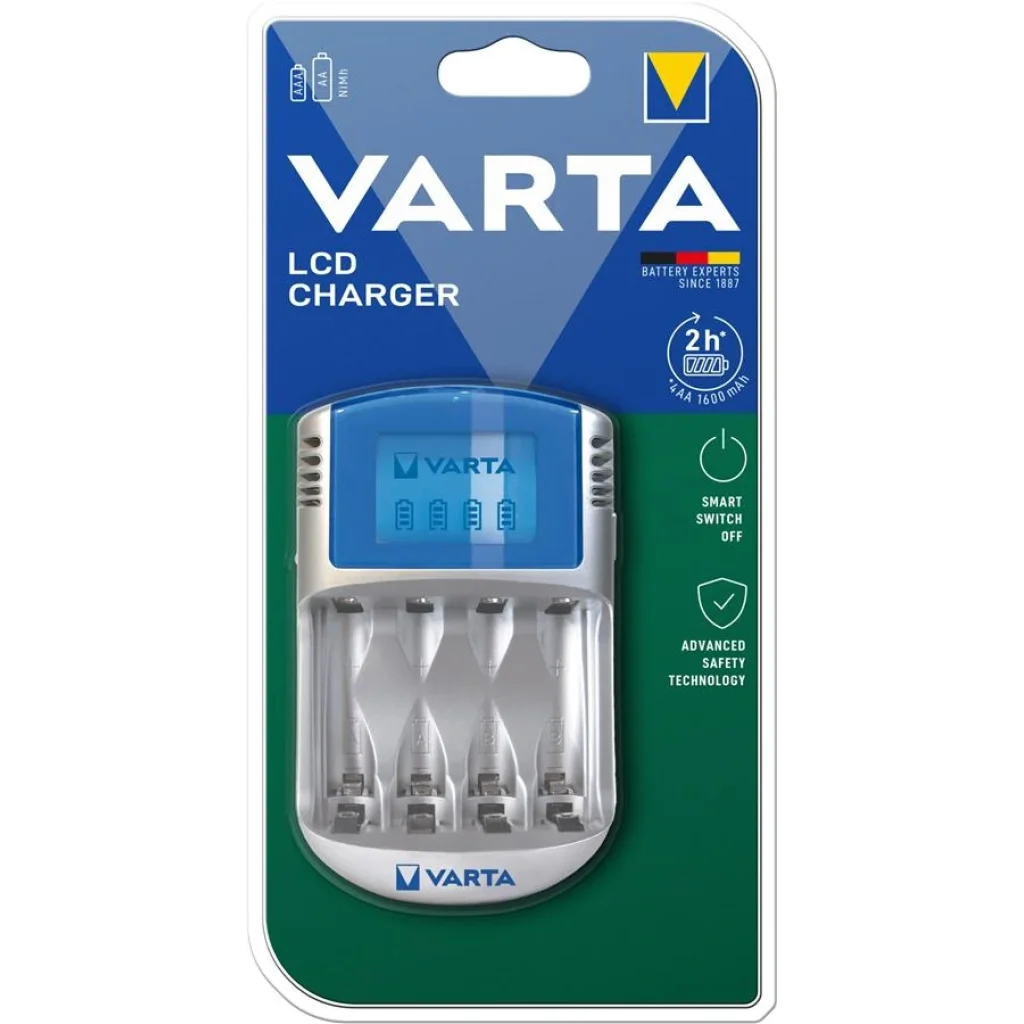 Зарядний пристрій VARTA LCD Charger, для АА/ААА акумуляторів, 57070201401 UA