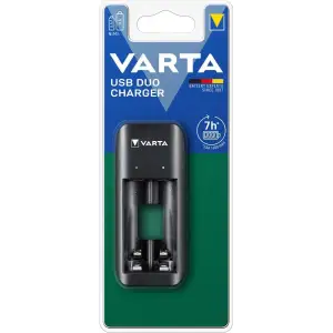 Зарядний пристрій VARTA Value USB Duo Charger, для АА/ААА акумуляторів, 57651101401 UA