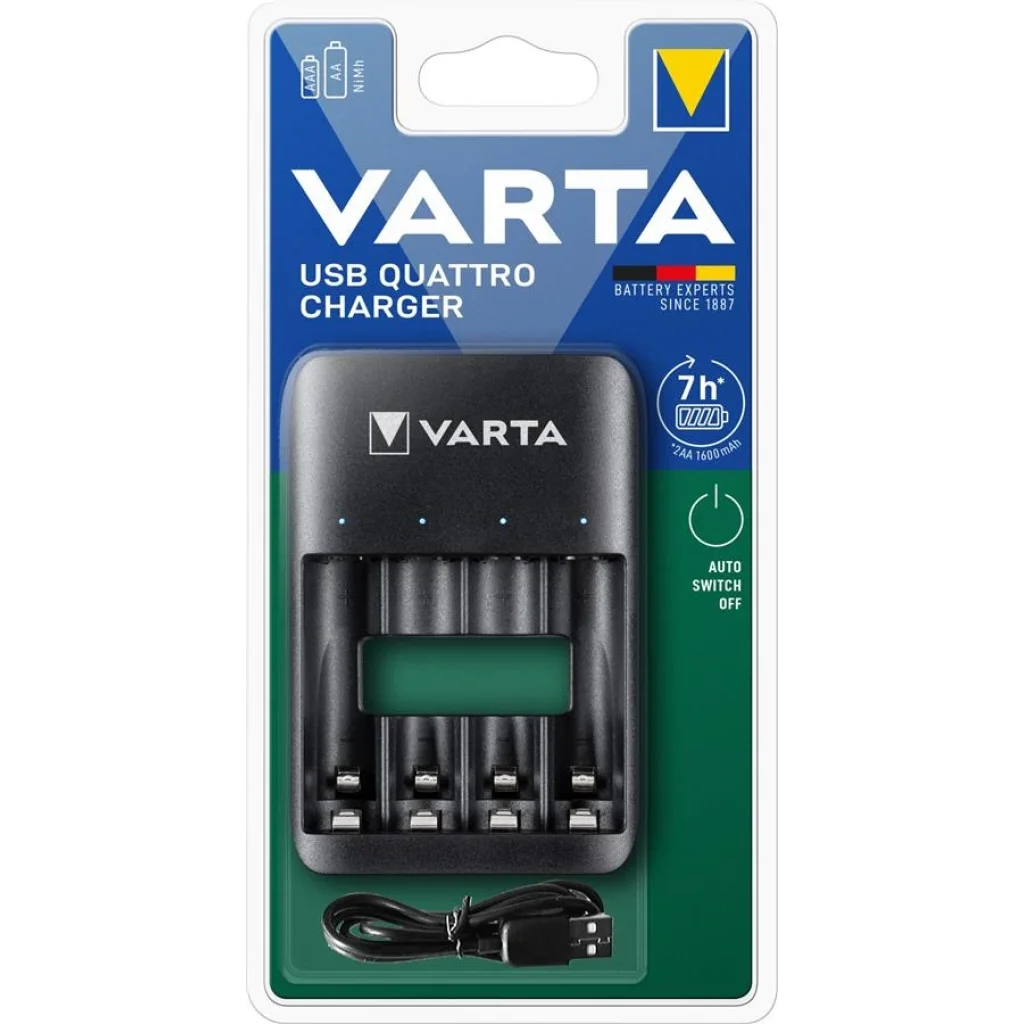 Зарядний пристрій Varta Value USB Quattro Charger pro 4x AA/AAA, 57652101401 UA