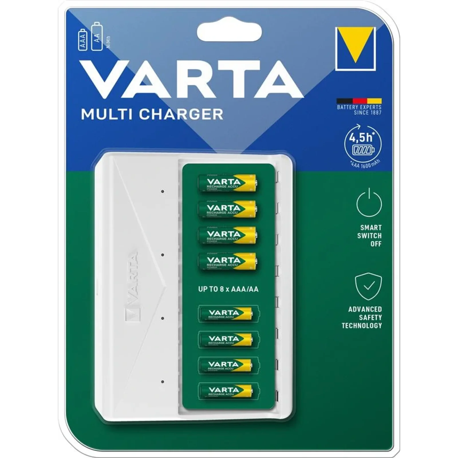 Зарядний пристрій VARTA Multi Charger для АА/ААА акумуляторів, 57659101401 UA