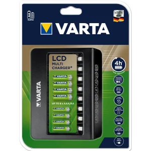 Зарядний пристрій VARTA LCD Multi Charger PLUS, для АА/ААА акумуляторів, 57681101401 UA