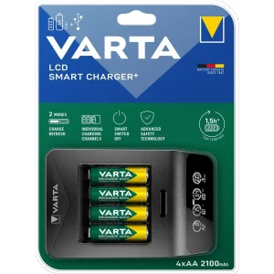 Зарядний пристрій VARTA LCD Smart Plus CHARGER+4xAA 2100 mAh, 57684101441 UA