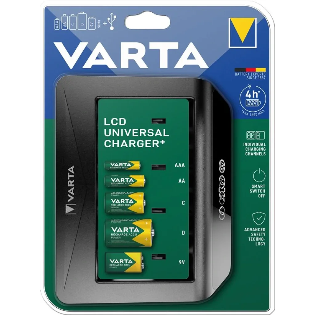 Зарядний пристрій Varta LCD universal Charger Plus, 57688101401 UA