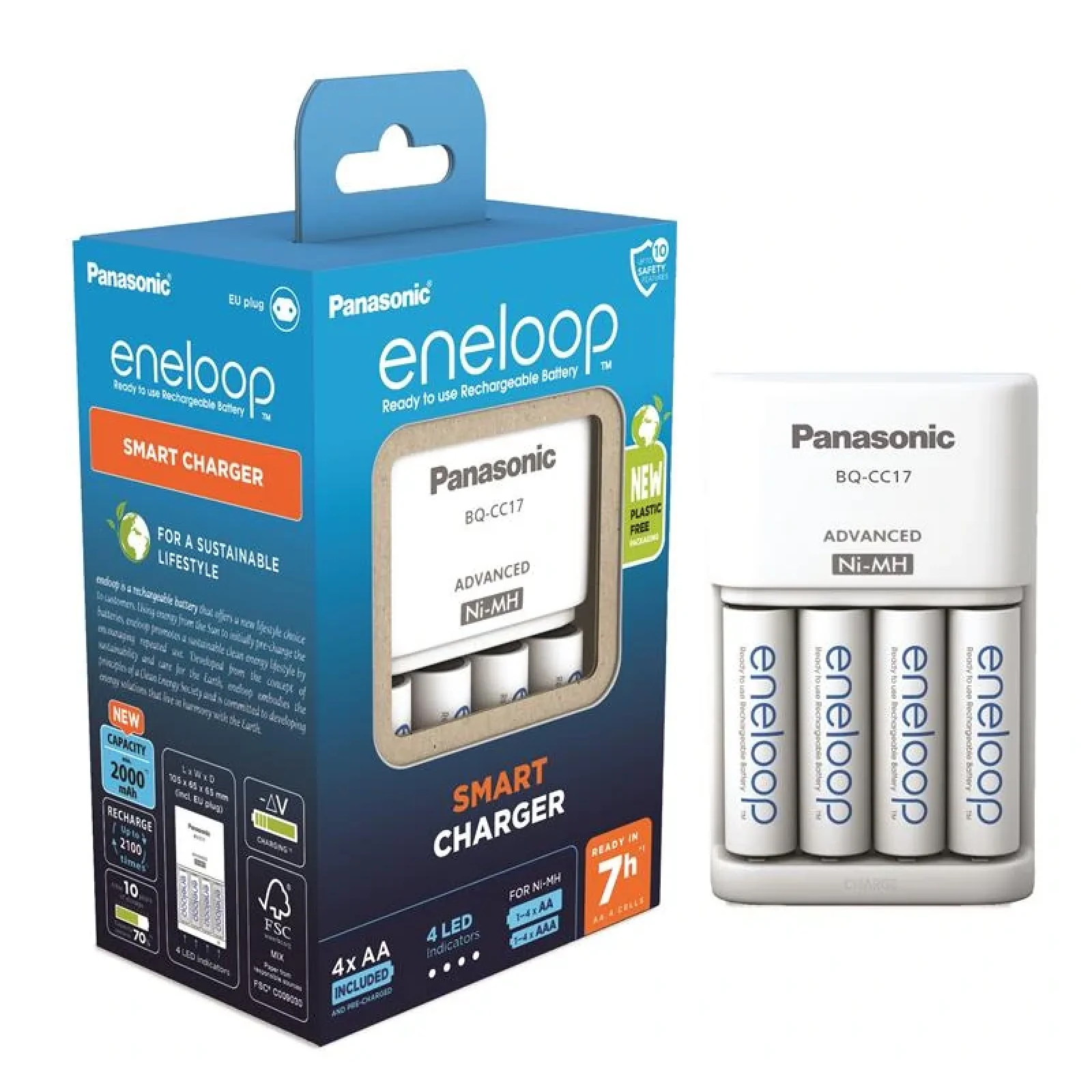 Зарядное устройство Advanced Charger+ Eneloop 4AA 2000 mAh NI-MH, K-KJ17MCD40E UA