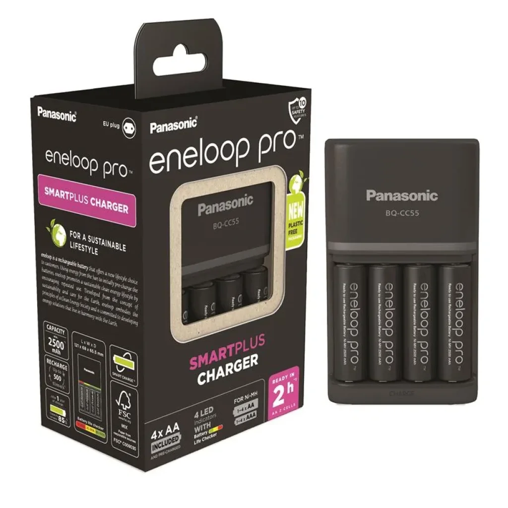 Зарядний пристрій Smart-Quick Charger + Eneloop Pro 4AA 2500 mAh NI-MH UA