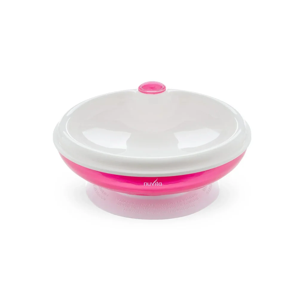Дитяча тарілка Nuvita з підігрівом, 6міс+, рожевий (NV1427Pink) UA